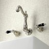 Kingston Brass KS1226PKL Duchess 2-Handle Wall Mount Bathroom Faucet, Polished Nickel KS1226PKL